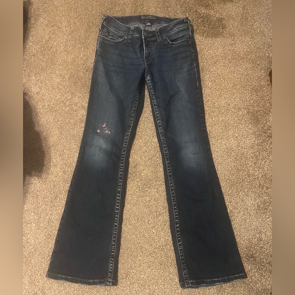 Silver Jeans Dark Blue Flare Leg - Picture 1 of 4